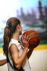 Girls Basketball Teenager Female Basketball Athlete