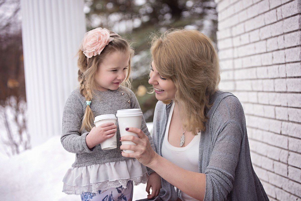 a woman with her daughter