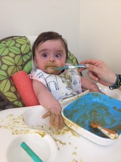 Infant messy eating