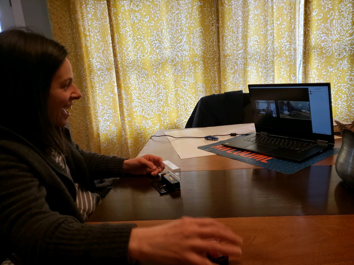 therapist providing telehealth session