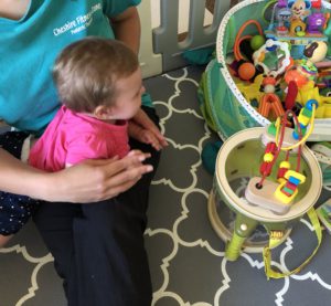 Baby doing tummy time