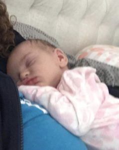 Baby doing tummy time