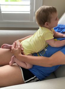 Baby doing tummy time