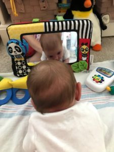 Baby doing tummy time