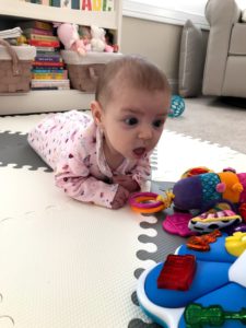 Baby doing tummy time