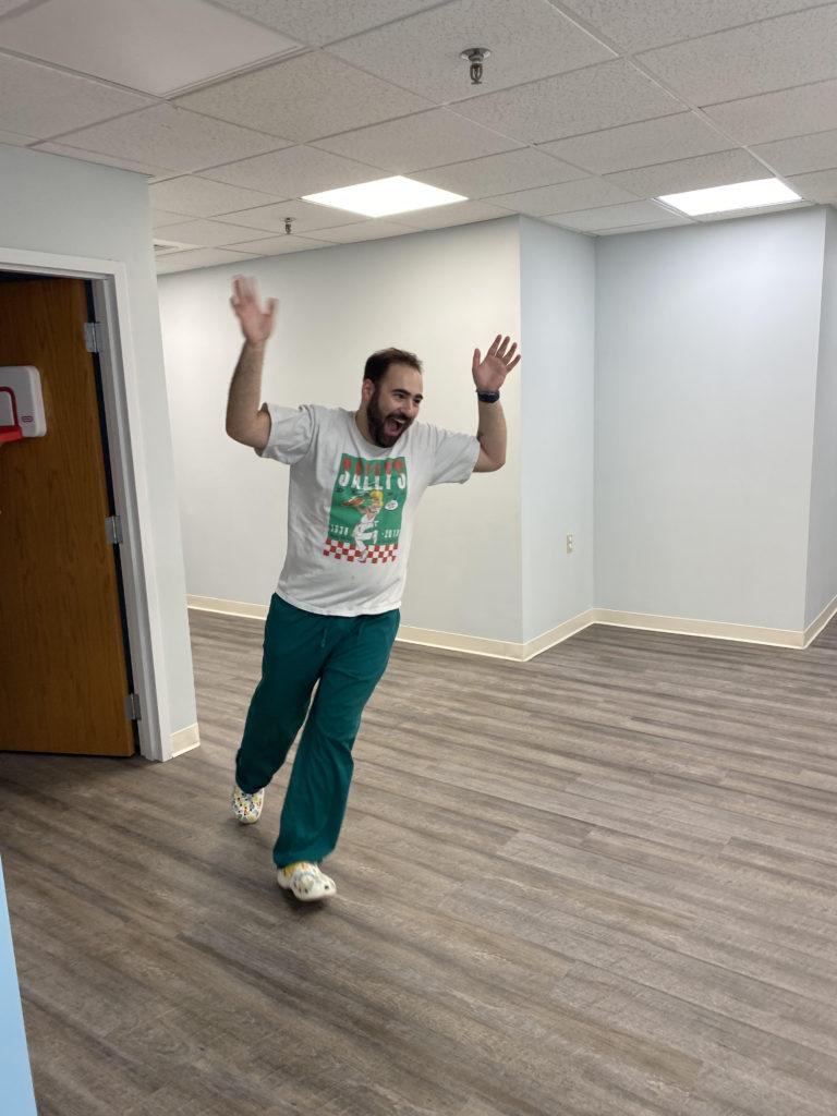 There's a ton of new space... safe to say Mr. Micah is happy!
