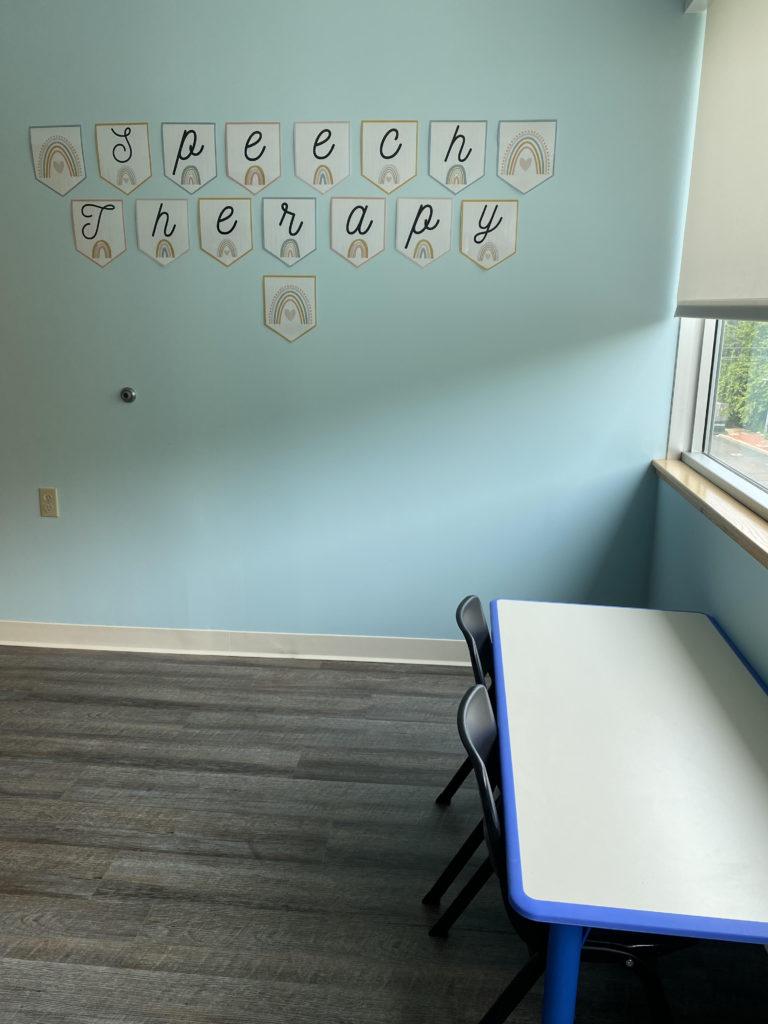 A brand new, private Speech Therapy room!