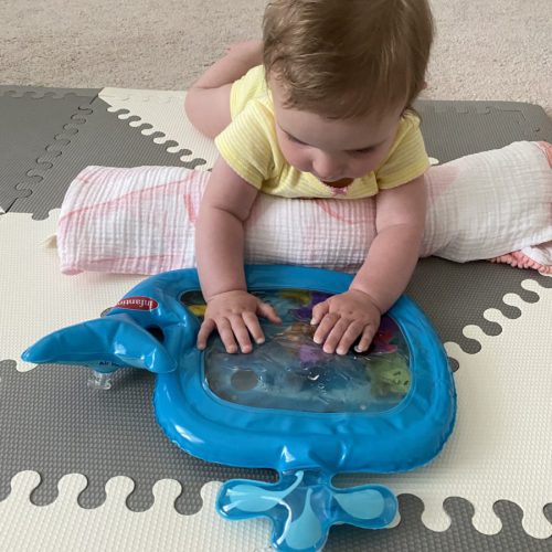 Baby doing tummy time