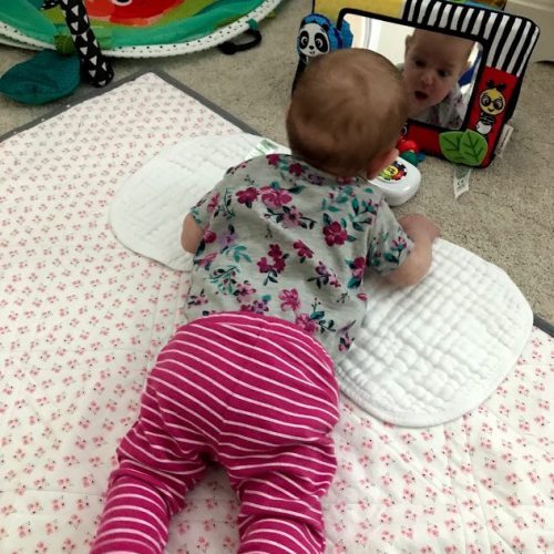 Baby doing tummy time