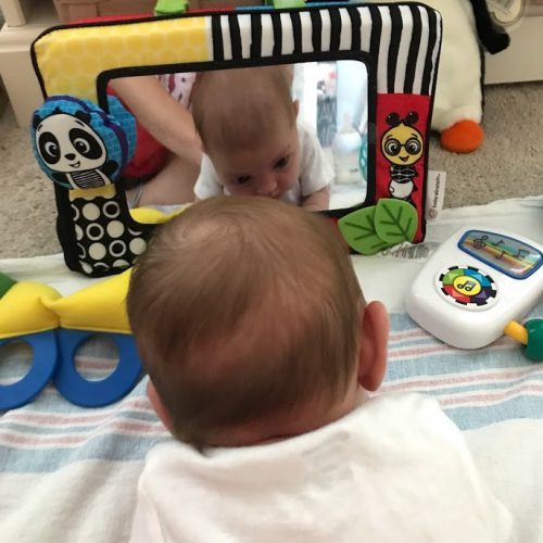 Baby doing tummy time