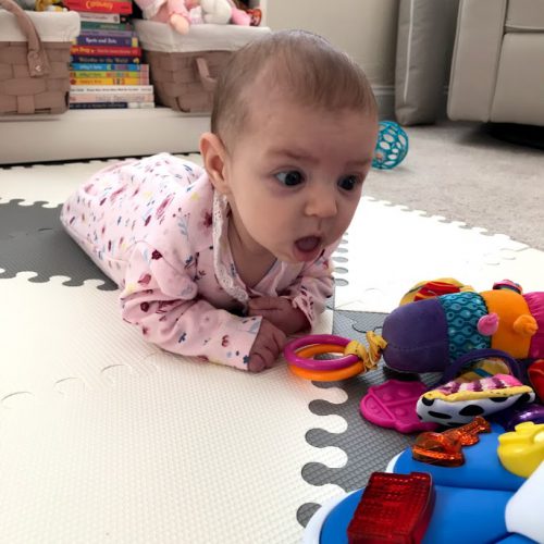 Baby doing tummy time