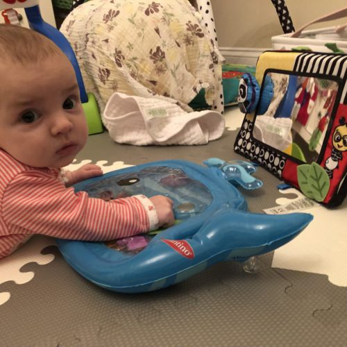 Baby doing tummy time