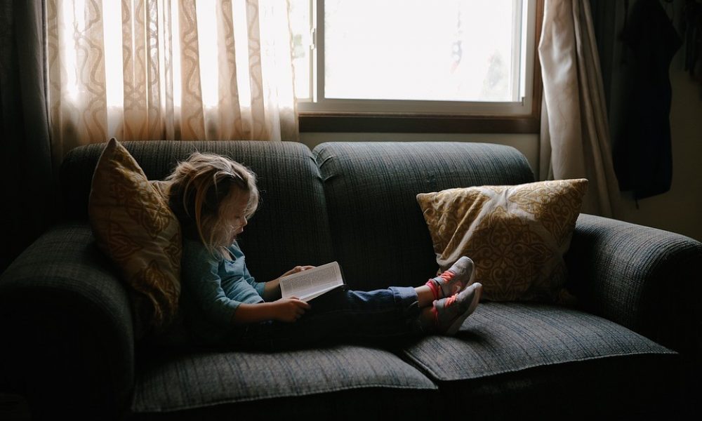 kids on couch