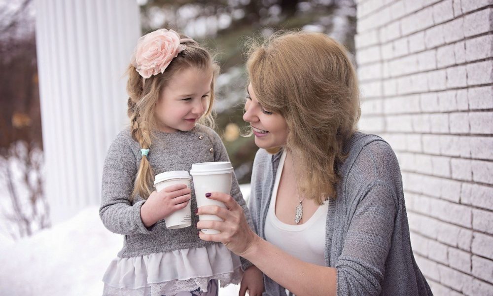 a woman with her daughter